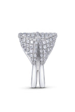 Load image into Gallery viewer, ELEGANCE · 18k White Gold Ring pavé-set with 153 Round Brilliant Cut Natural Diamonds.