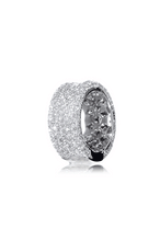 Load image into Gallery viewer, LUNA · 18k White Gold Designer Ring pavé-set with 284 Round Brilliant Cut Natural Diamonds.
