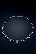 Load image into Gallery viewer, AUTUMN LEAVES · 18k White Gold 17 inch (43 cm) Necklace pavé-set with 50 Round Brilliant Cut Natural Diamonds.