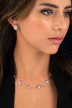 Load image into Gallery viewer, AUTUMN LEAVES · 18k White Gold 17 inch (43cm) Necklace pavé-set with 50 Round Brilliant Cut Natural Diamonds.