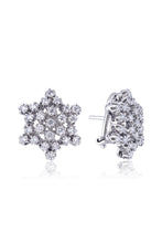 Load image into Gallery viewer, ESTRELLA · 18k White Gold Designer Earrings set with 50 Round Brilliant Cut Natural Diamonds