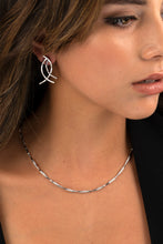 Load image into Gallery viewer, INFINITY · 18k White Gold Necklace set with 33 Round Brilliant Cut Natural Diamonds.
