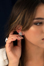 Load image into Gallery viewer, ESTRELLA · 18k White Gold Earrings set with 50 Round Brilliant Cut Natural Diamonds.
