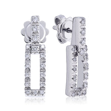 Load image into Gallery viewer, DIVA · 18k White Gold Earrings set with 34 Round  Brilliant Cut Natural Diamonds.
